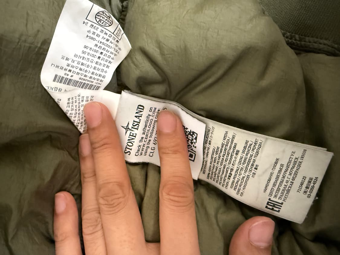 [3XL/XXXL] 스톤아일랜드 크링클랩스 패딩 카키 상품이미지5