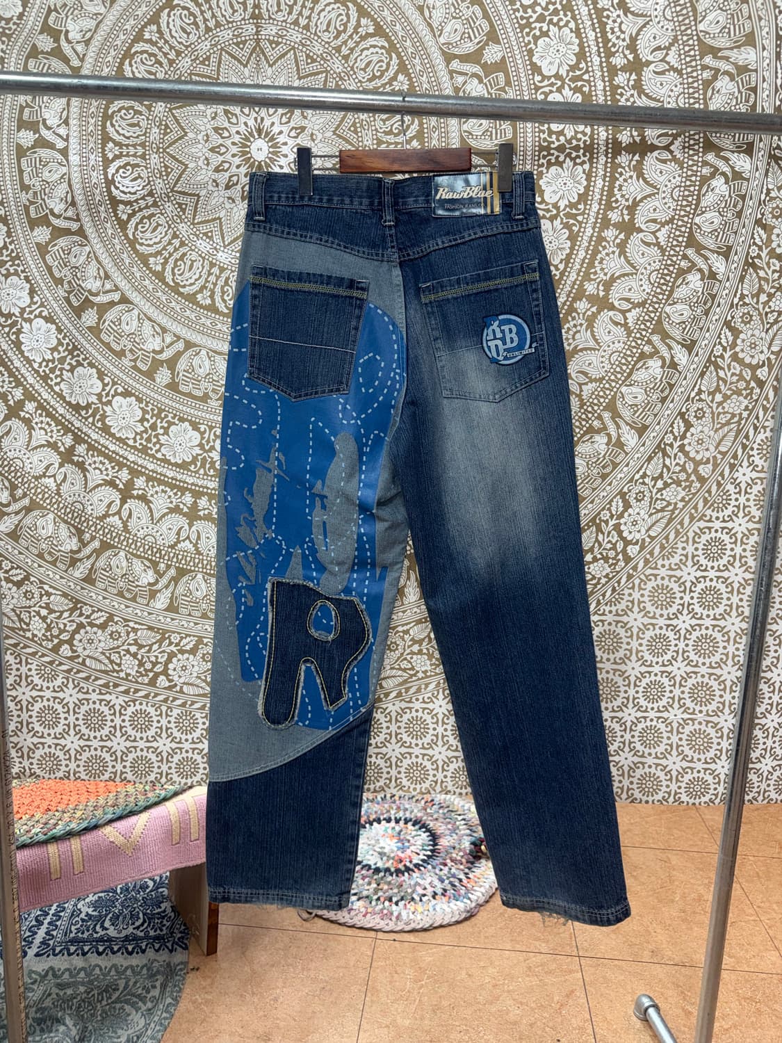 Rawblue 빈티지 패치 디테일 데님팬츠 상품이미지5