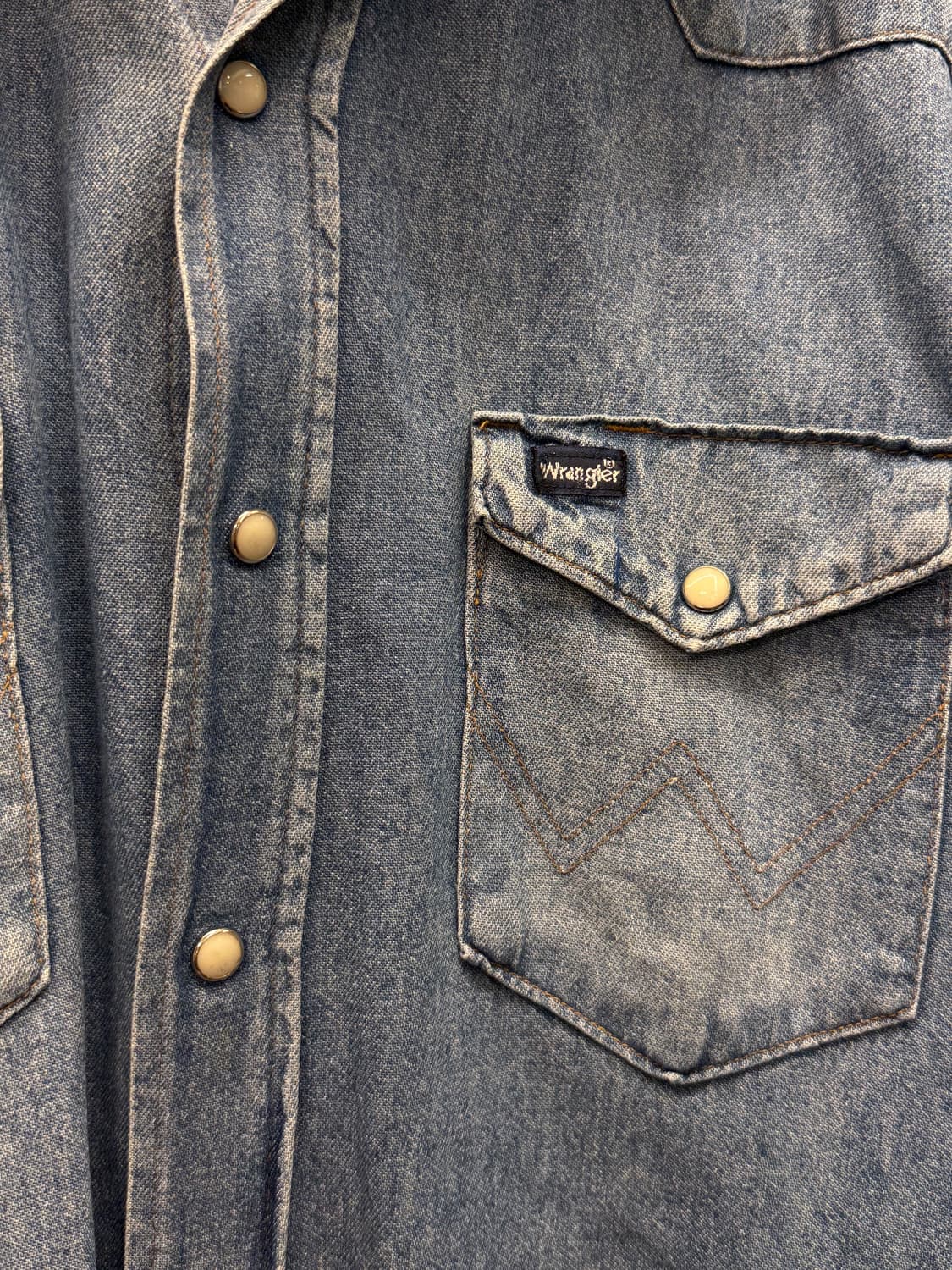 USA Wrangler Western Denim Shirt 상품이미지3