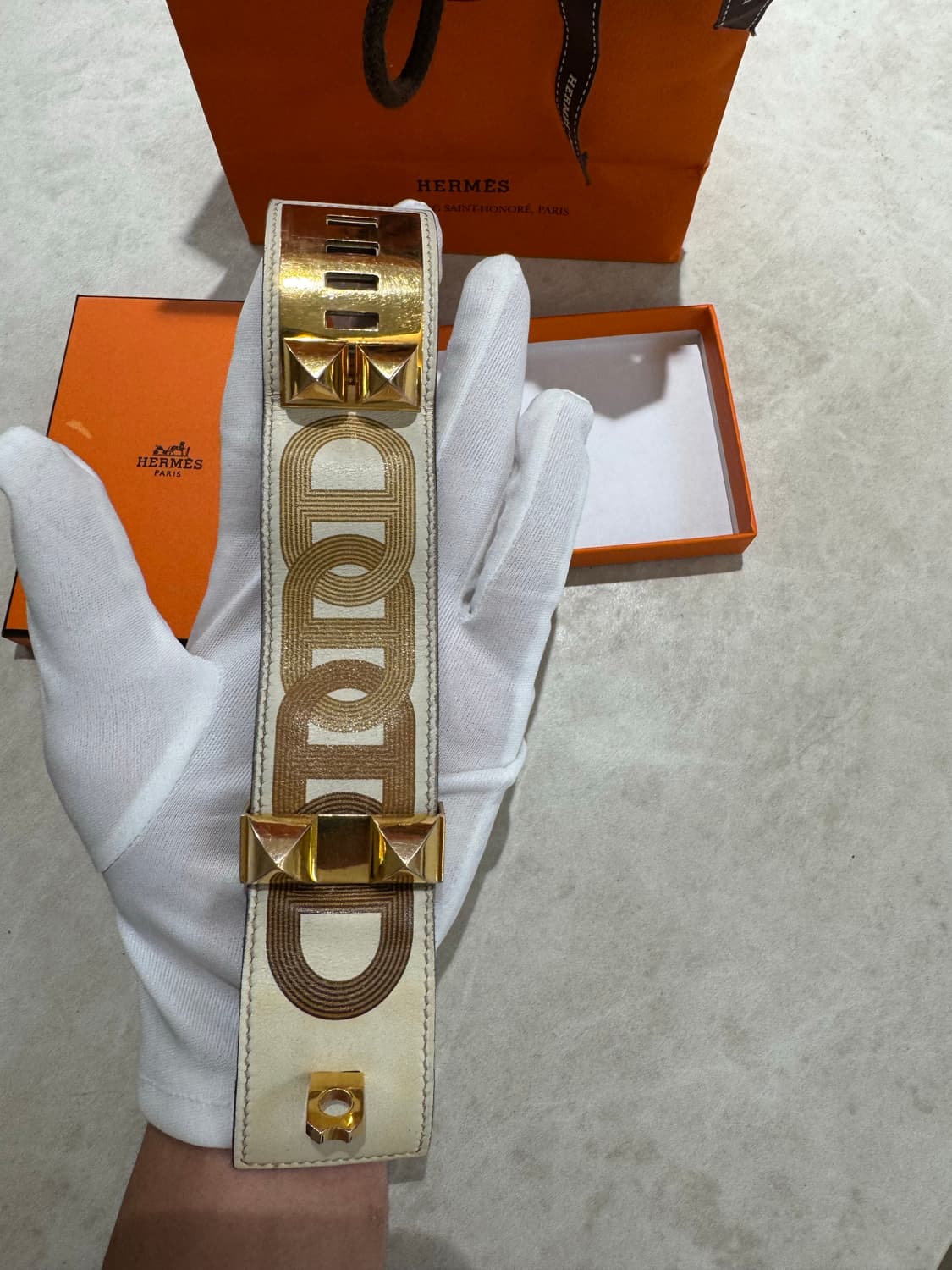 [정품] 에르메스 메도르 브레이슬릿 T2 금장 팔찌 상품이미지3