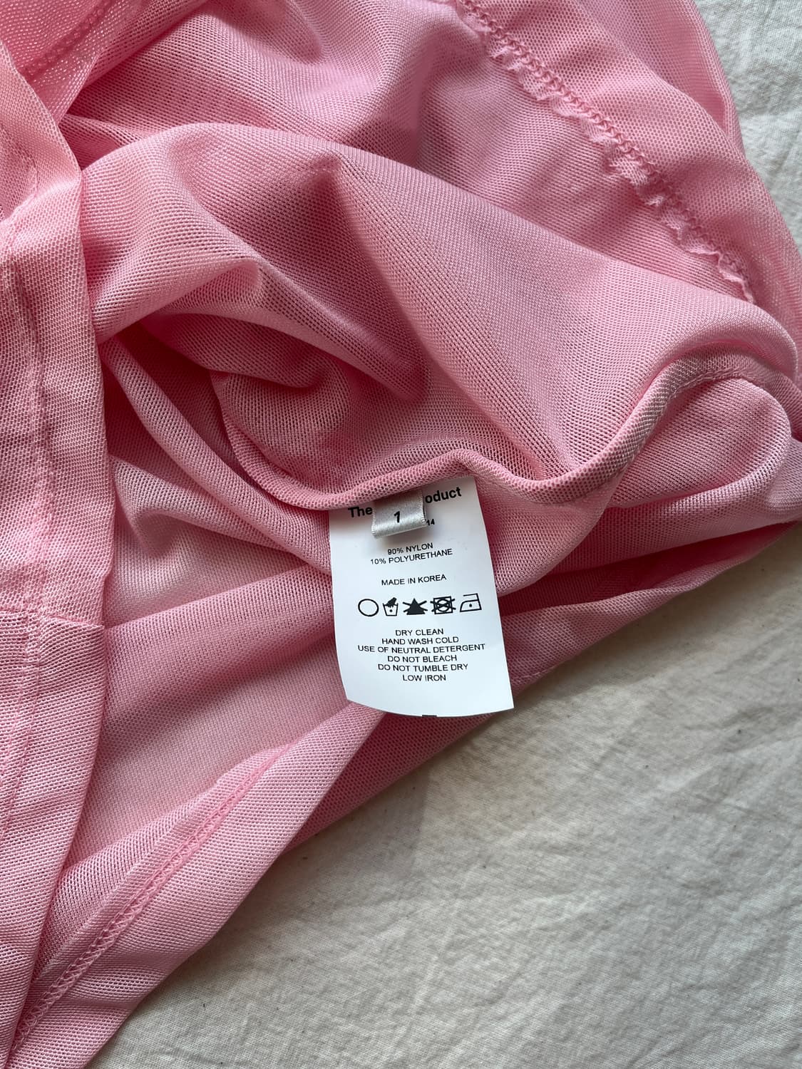 오픈와이와이 터틀넥 메쉬 탑 핑크 상품이미지4