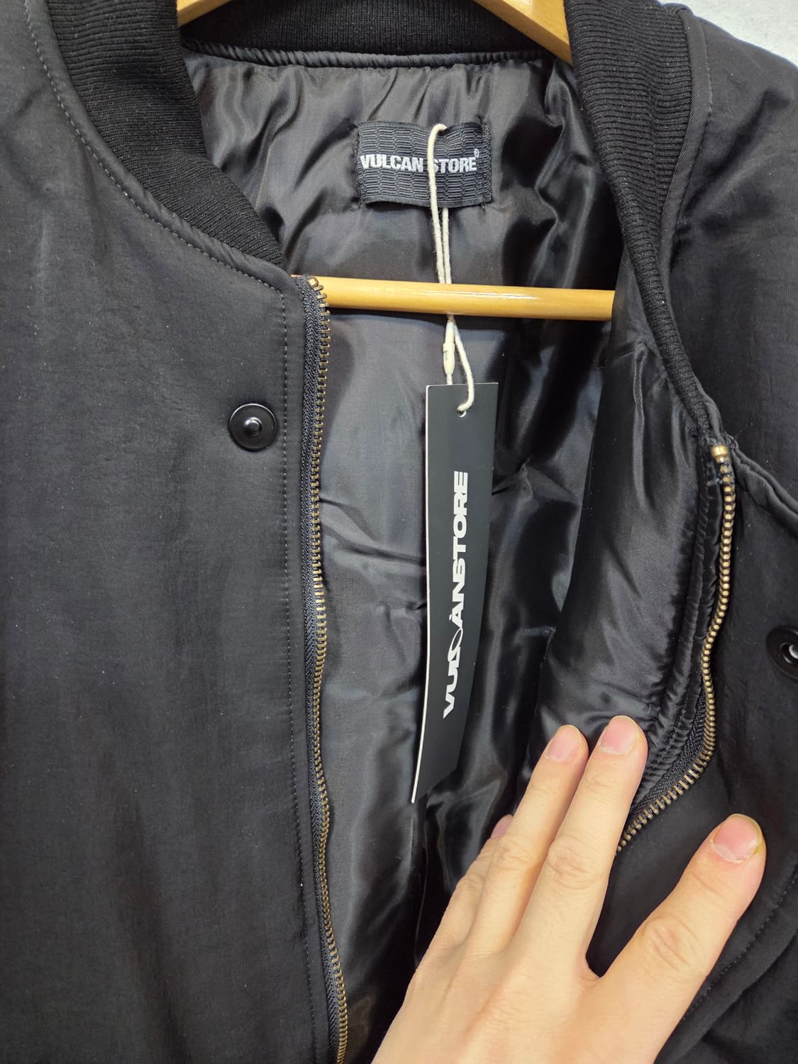 빈티지 vulcan store 투웨이 셔링 항공 크롭 패딩자켓 m 상품이미지4