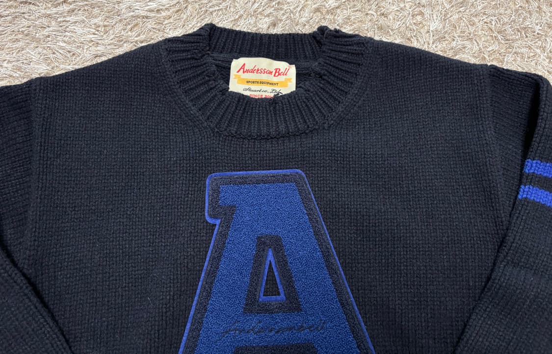 앤더슨벨 바시티 로고 크루넥 스웨터 S 상품이미지7