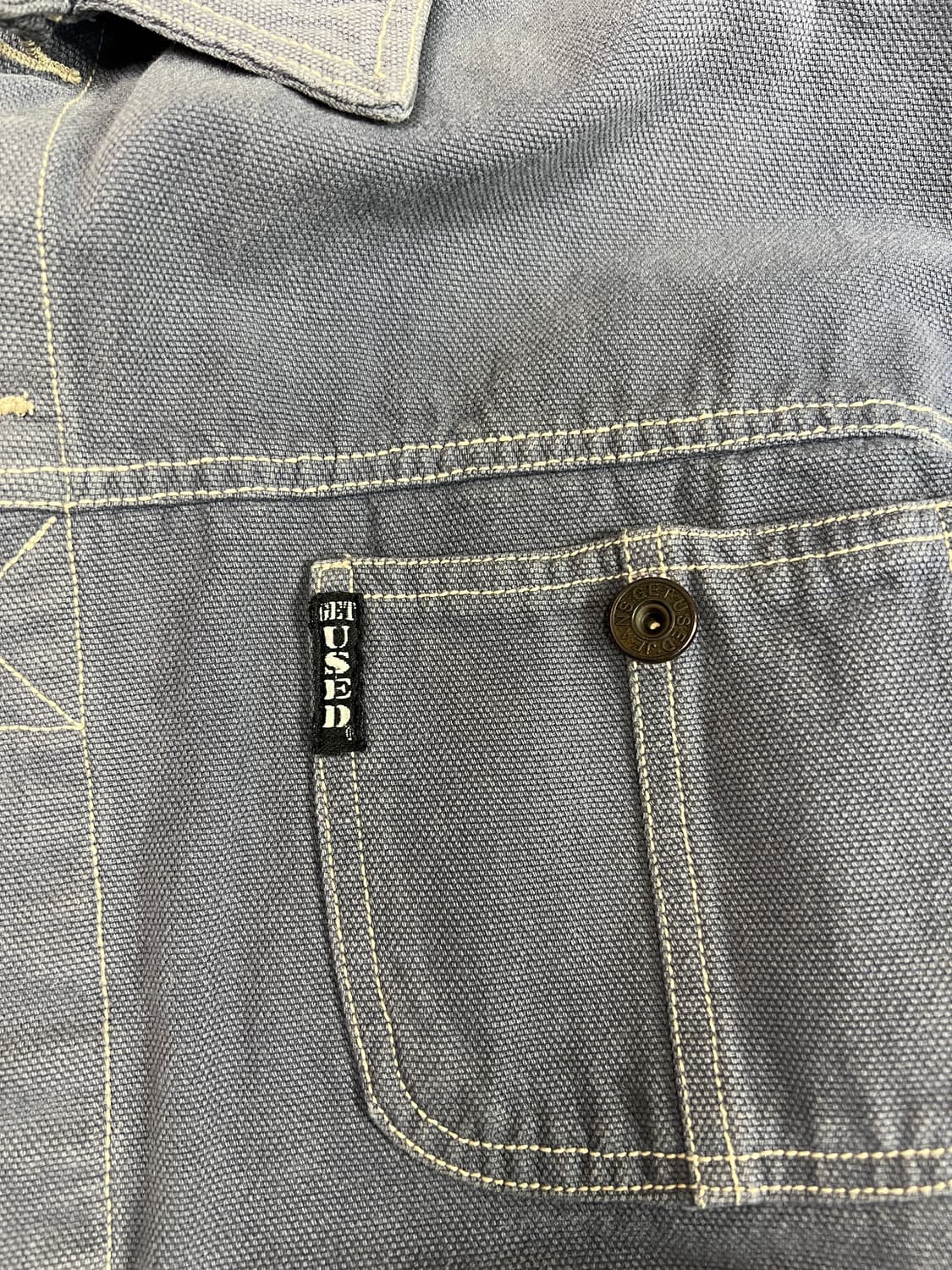 [100] GET USED 빈티지 블루 프렌치워크 데님자켓 상품이미지4