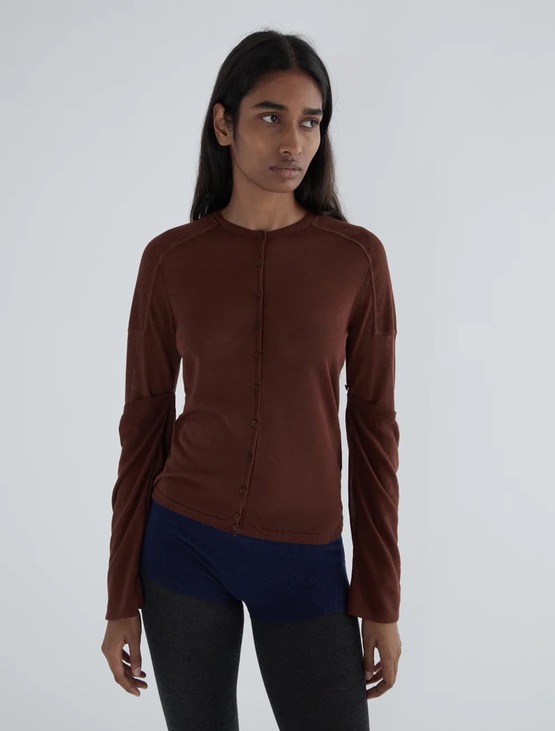 [XS,S,M]팔로마울 Mercuri Buttons 가디건/브라운 상품이미지2