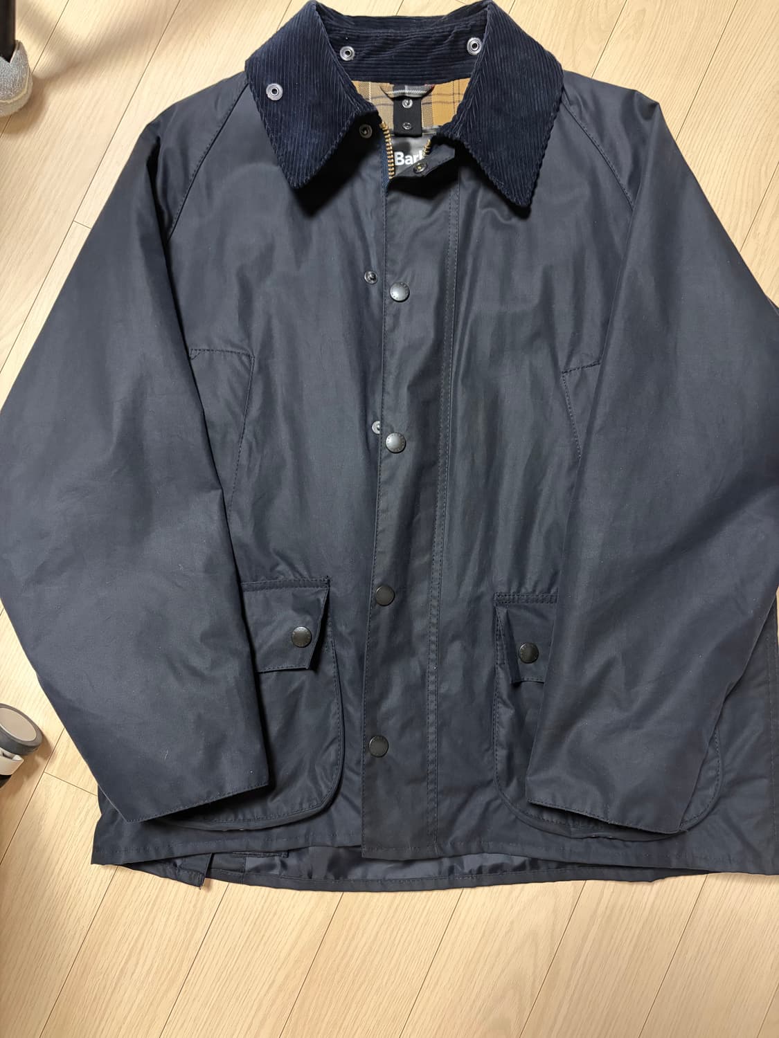 [40] 바버 비데일 왁스 자켓 네이비 40사이즈 상품이미지1