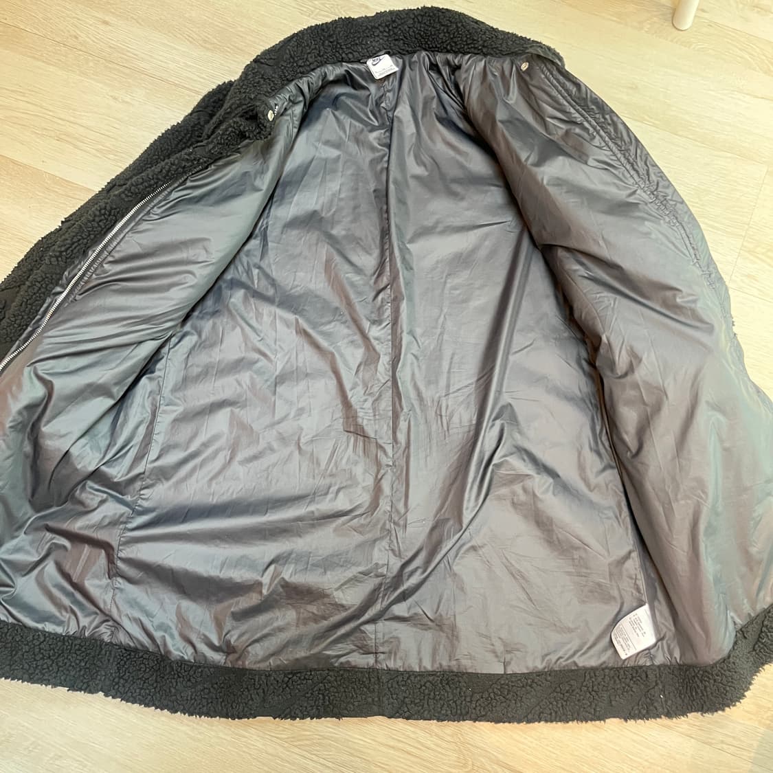 나이키 우먼스 아이콘 클래쉬 셰르파 플리스 롱 자켓 블랙 L사이즈 상품이미지7