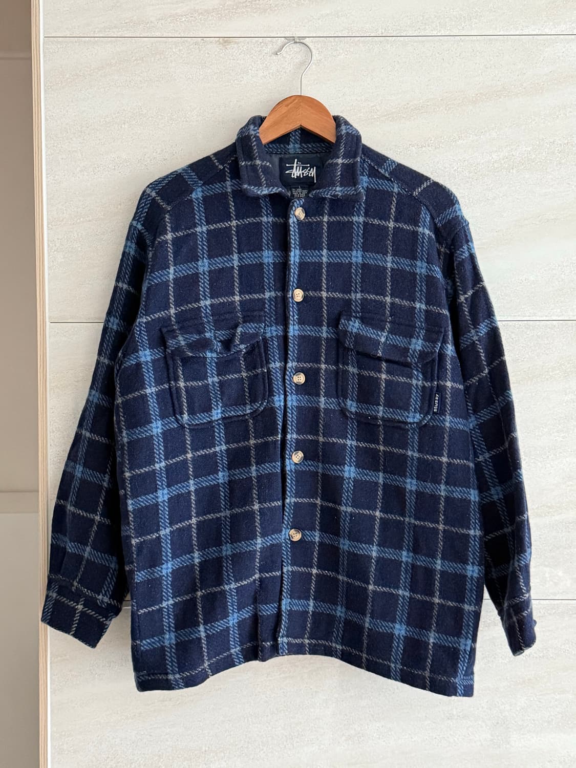 90-00s 스투시 플레이드 플란넬 셔츠 상품이미지1