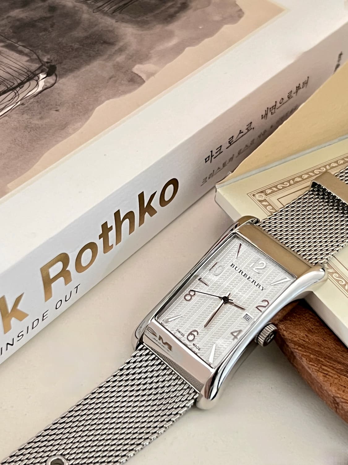 Burberry 렉탱글 매쉬 스트랩 남성 버버리 시계 상품이미지5