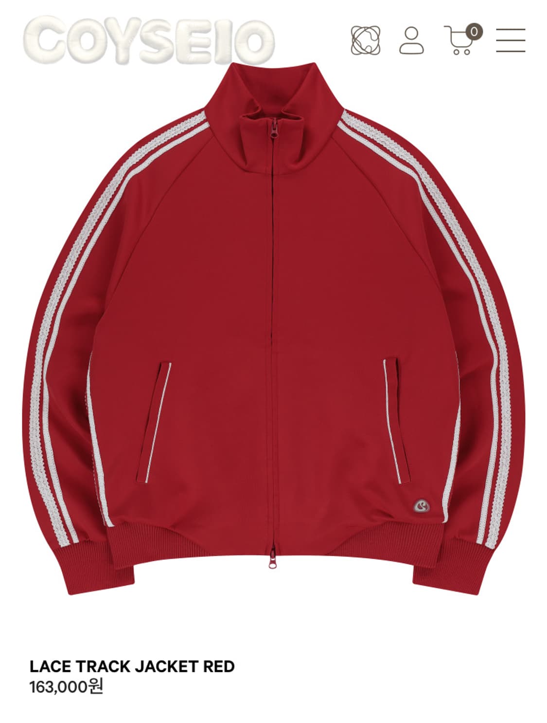 코이세이오 LACE TRACK JACKET RED 상품이미지1