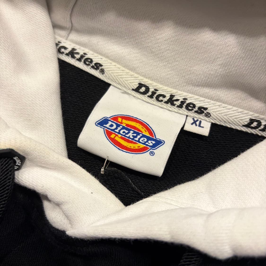 [XL] 디키즈 블랙 후드티 화이트 배색 C662 상품이미지4