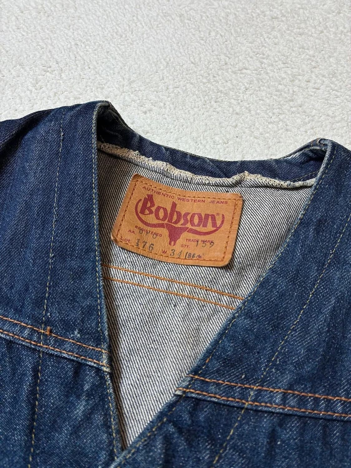 BOBSON 웨스턴 데님 베스트 PN7132 상품이미지3