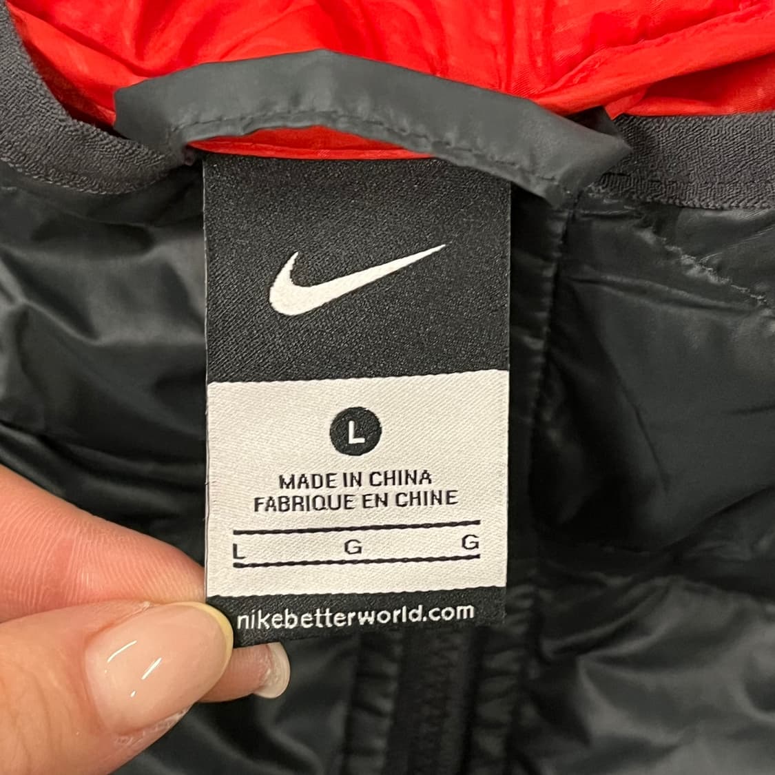 [정품/L] 나이키 블랙 패딩 점퍼 후드 b18 상품이미지5