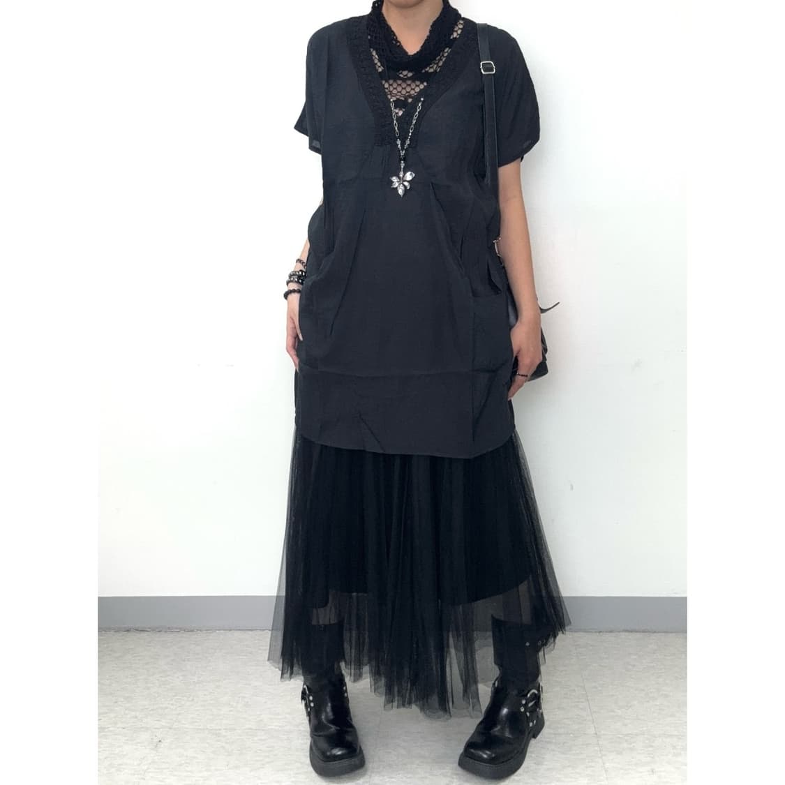 빈티지 블랙 히피 원피스 상품이미지2