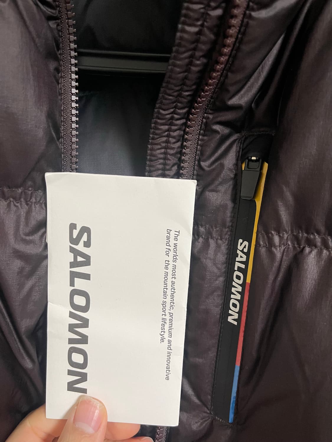 25FW 살로몬 컨투어 패딩  초콜렛 XL 상품이미지5