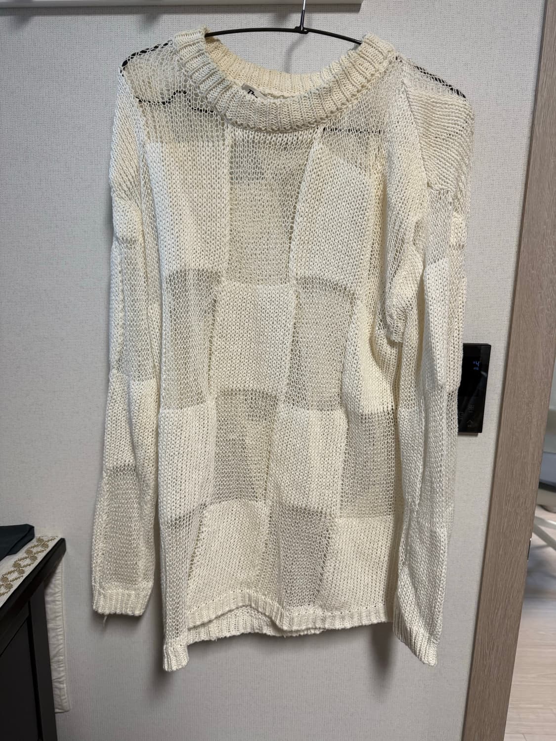 Open yy checker board pullover 니트 상품이미지2