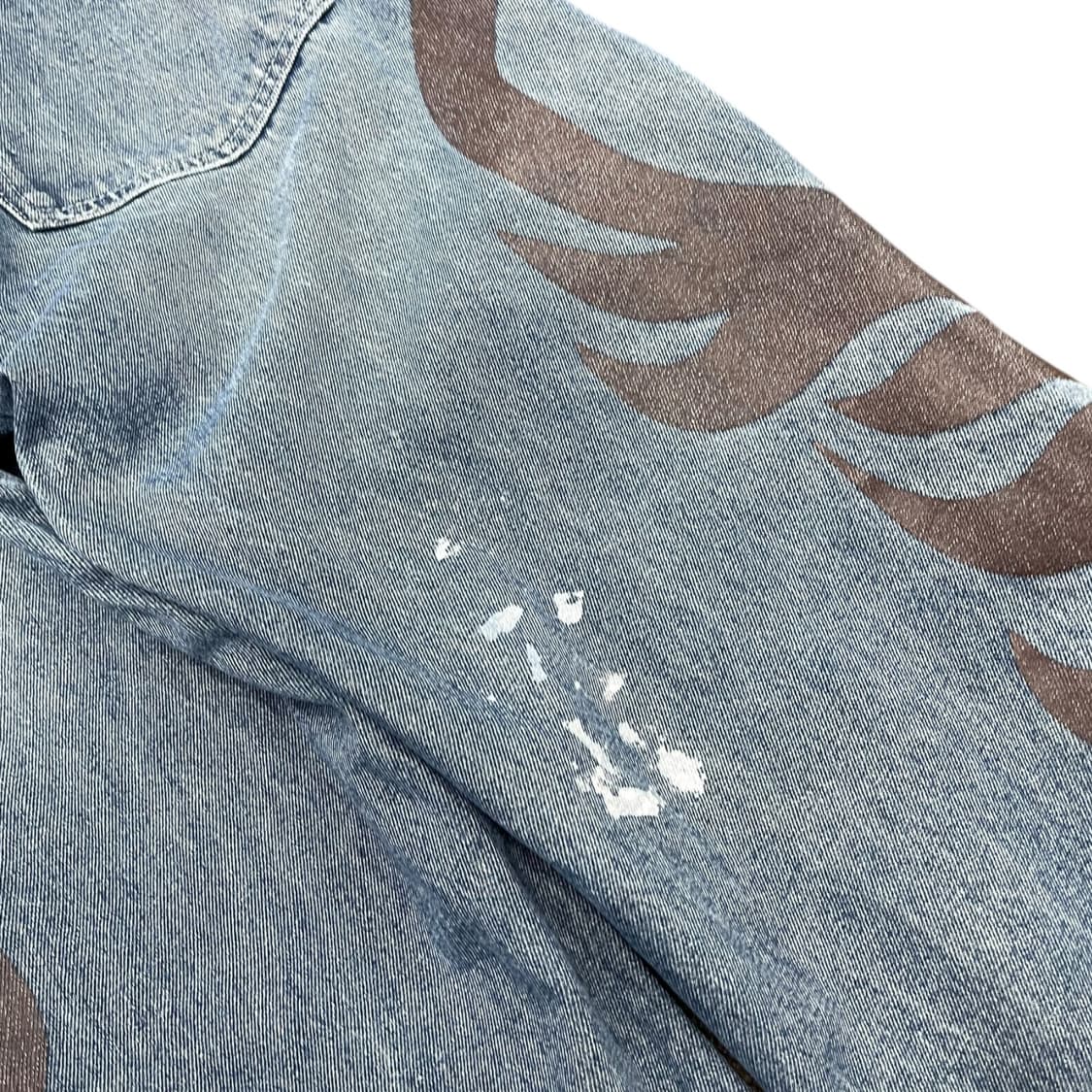 엑스톤즈 플라워 와이드 데님팬츠 상품이미지8