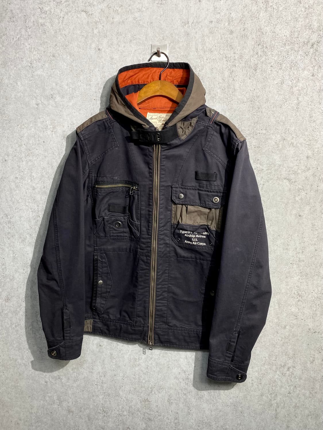 [XL] Avirex 아비렉스 유틸리티 카고 포켓 후드 자켓 상품이미지1