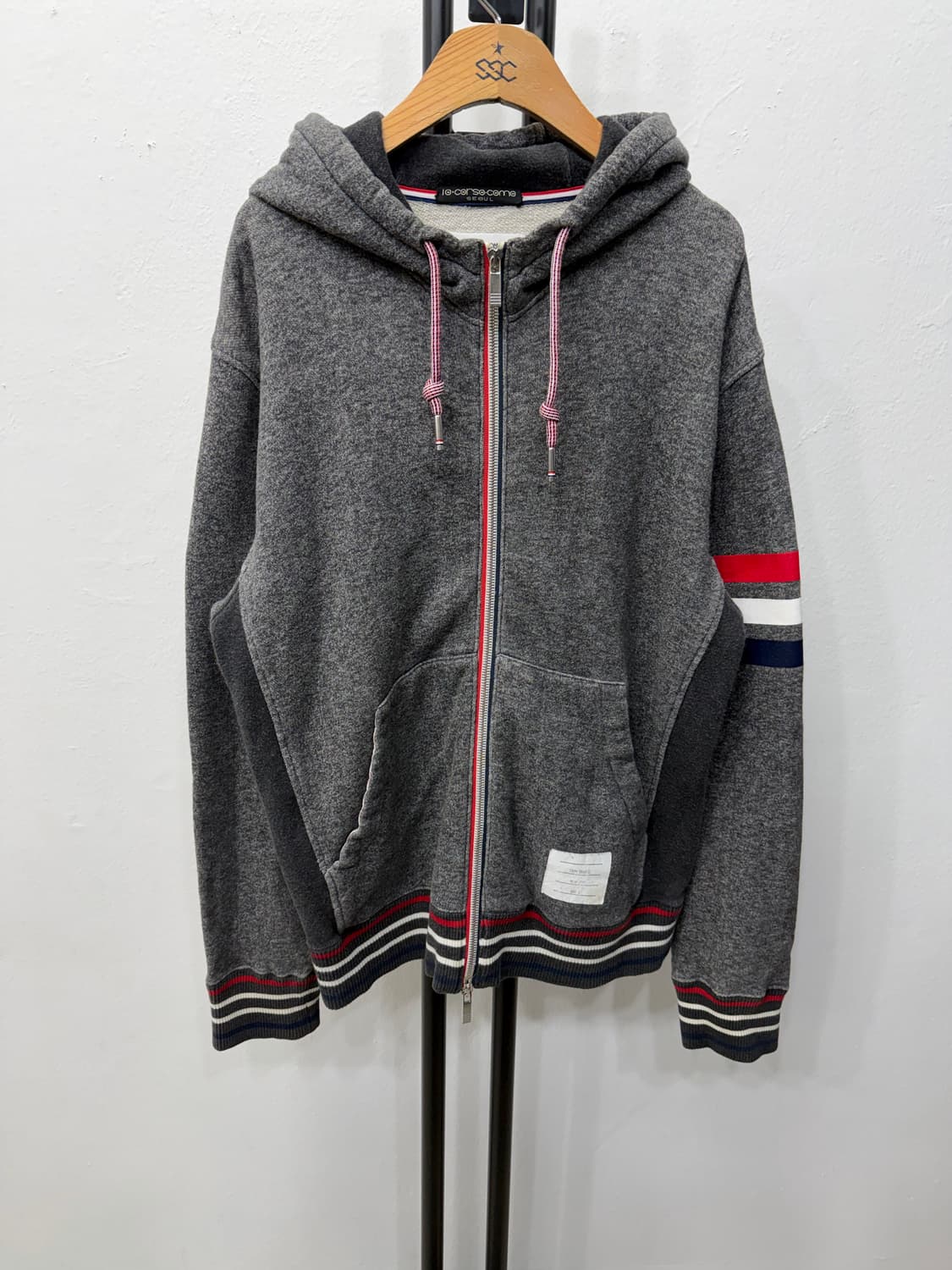 정품) 톰브라운 남성 코튼 루프백 후드집업 2 상품이미지1