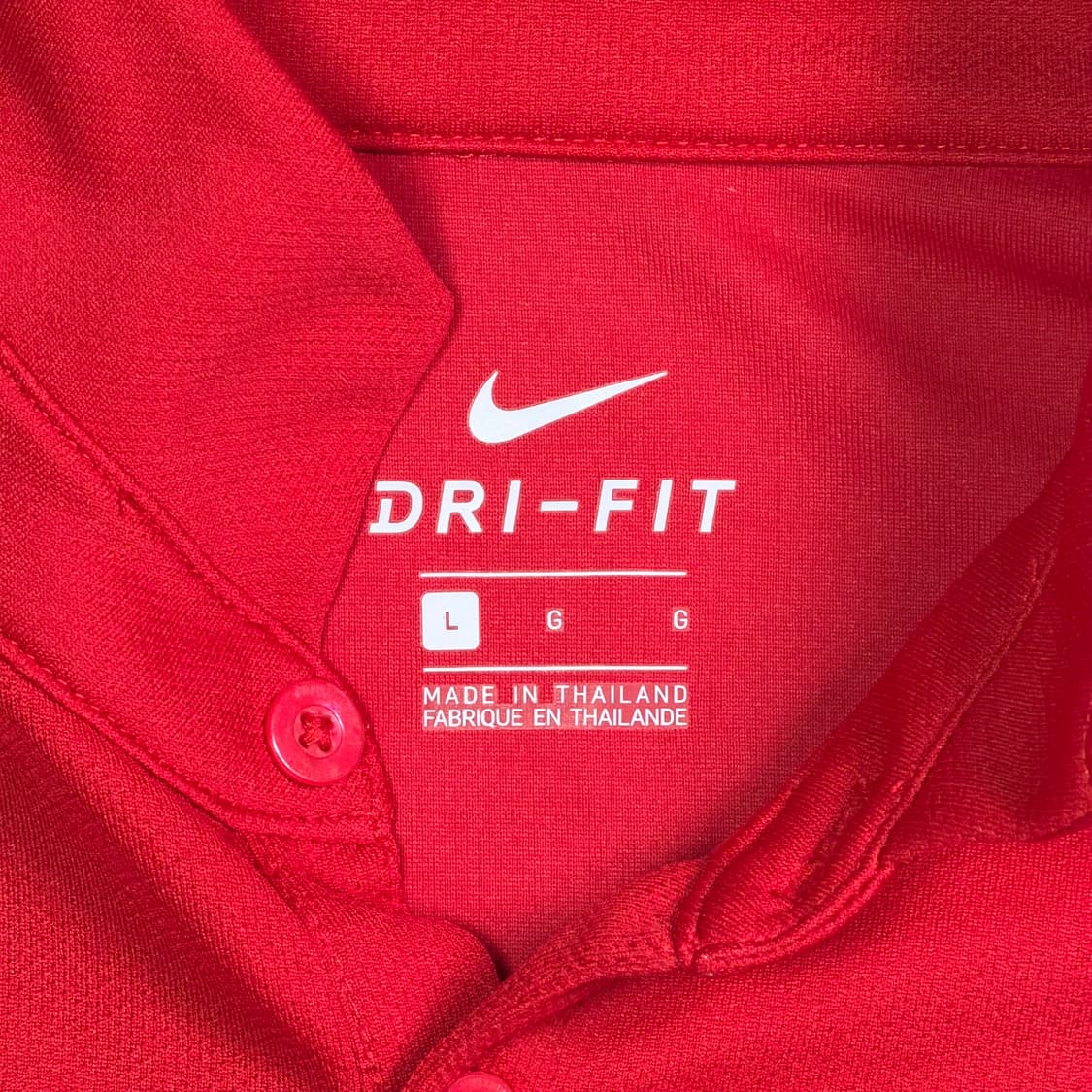 나이키 L 버건디 반팔 카라 티 상품이미지5