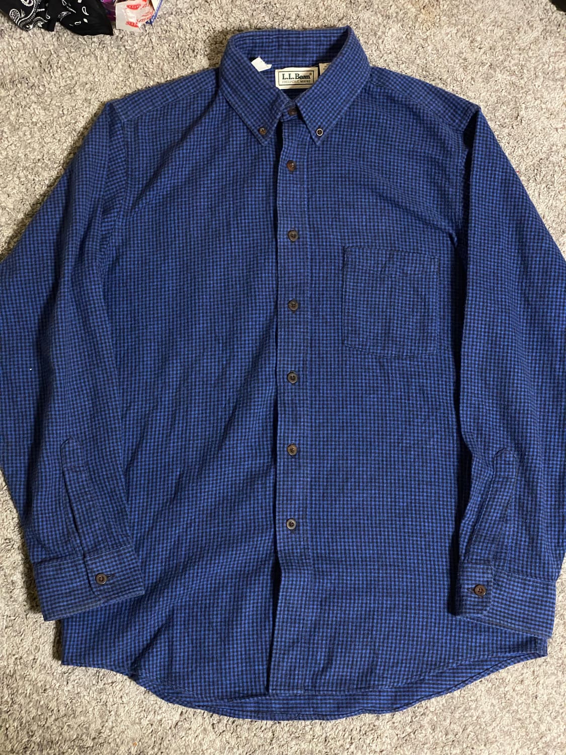 80s L.L.Bean Gingham Check Shirt 상품이미지2