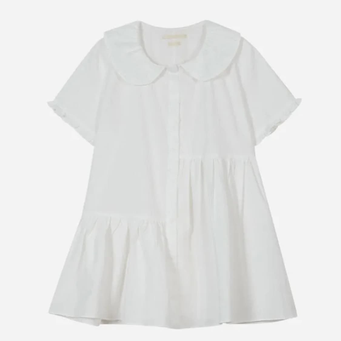 타입서비스 Textured Collar Top [White] 상품이미지1