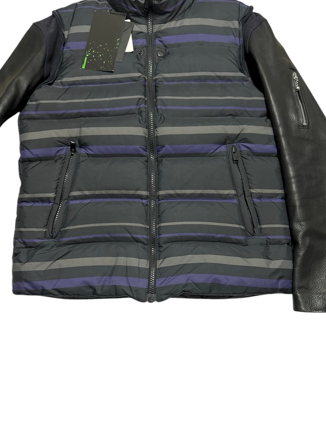 언더커버 레더 슬리브 패딩 상품이미지4