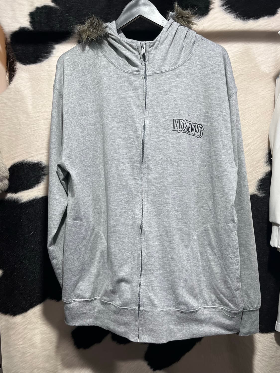 프린팅 퍼 후드집업 상품이미지3