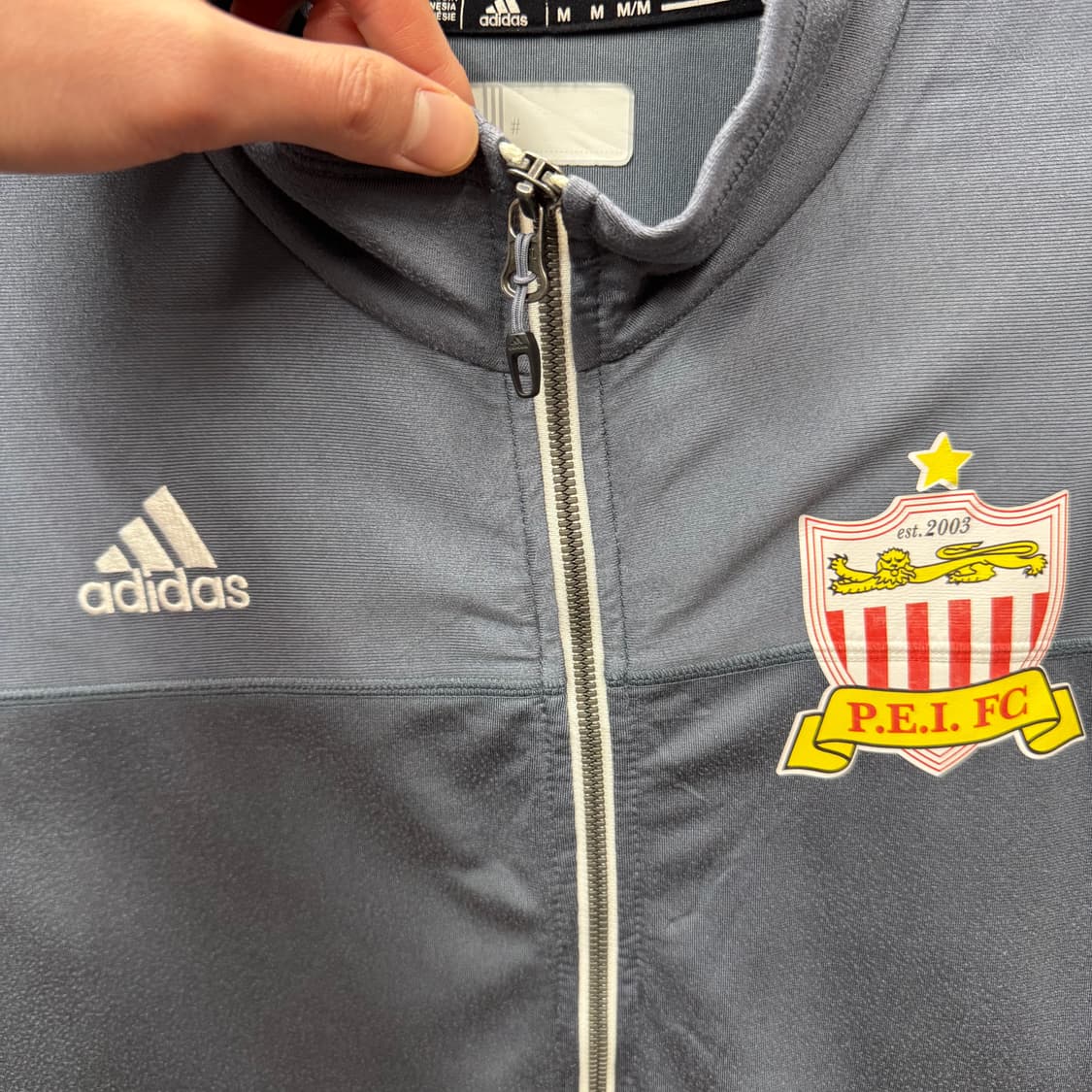 아디다스 유니폼 트랙 자켓 전면 PEI EC 로고 포인트 그레이 상품이미지5