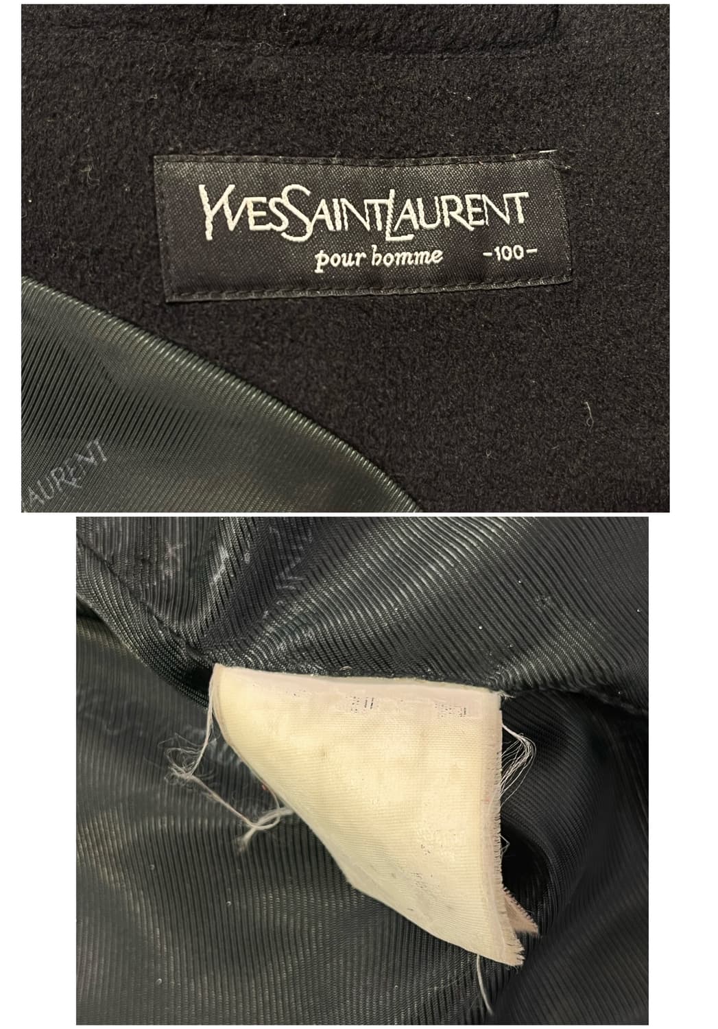 입생로랑 울 블루종 자켓 블랙 100 #csz2453 상품이미지3