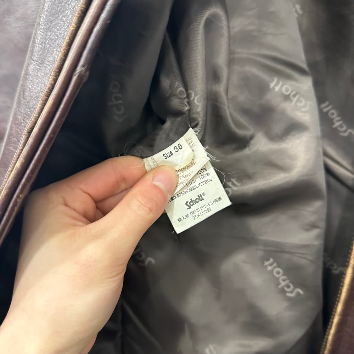 Schott 쇼트 90‘s 가죽자켓 상품이미지4