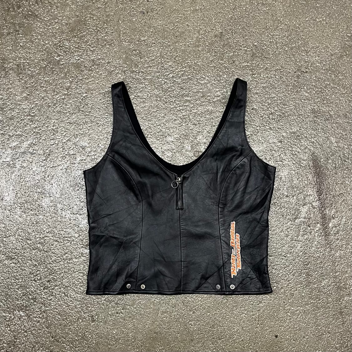 할리데이비슨 레더 탱크 탑 (XS) 상품이미지1