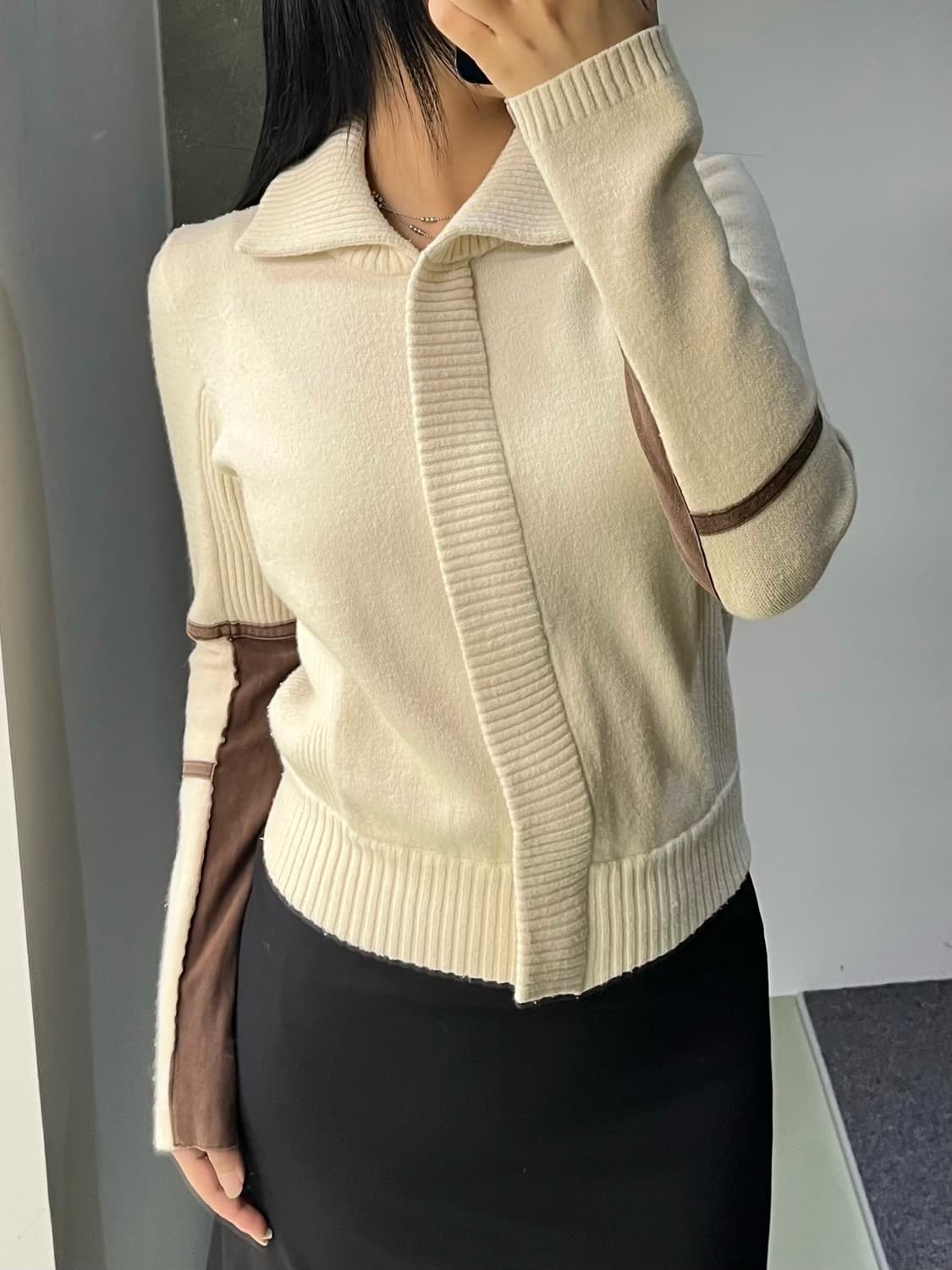 아르마니 익스체인지 레어 울 집 니트 상품이미지1