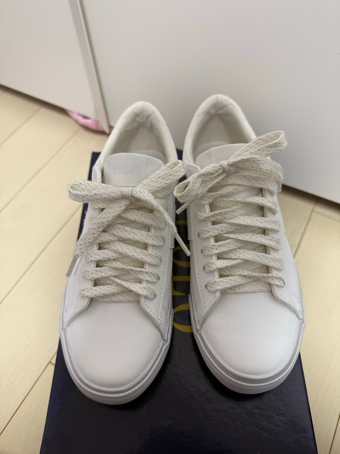 정품 폴로랄프로렌 화이트포니 스니커즈 신발 230mm 새상품 상품이미지3
