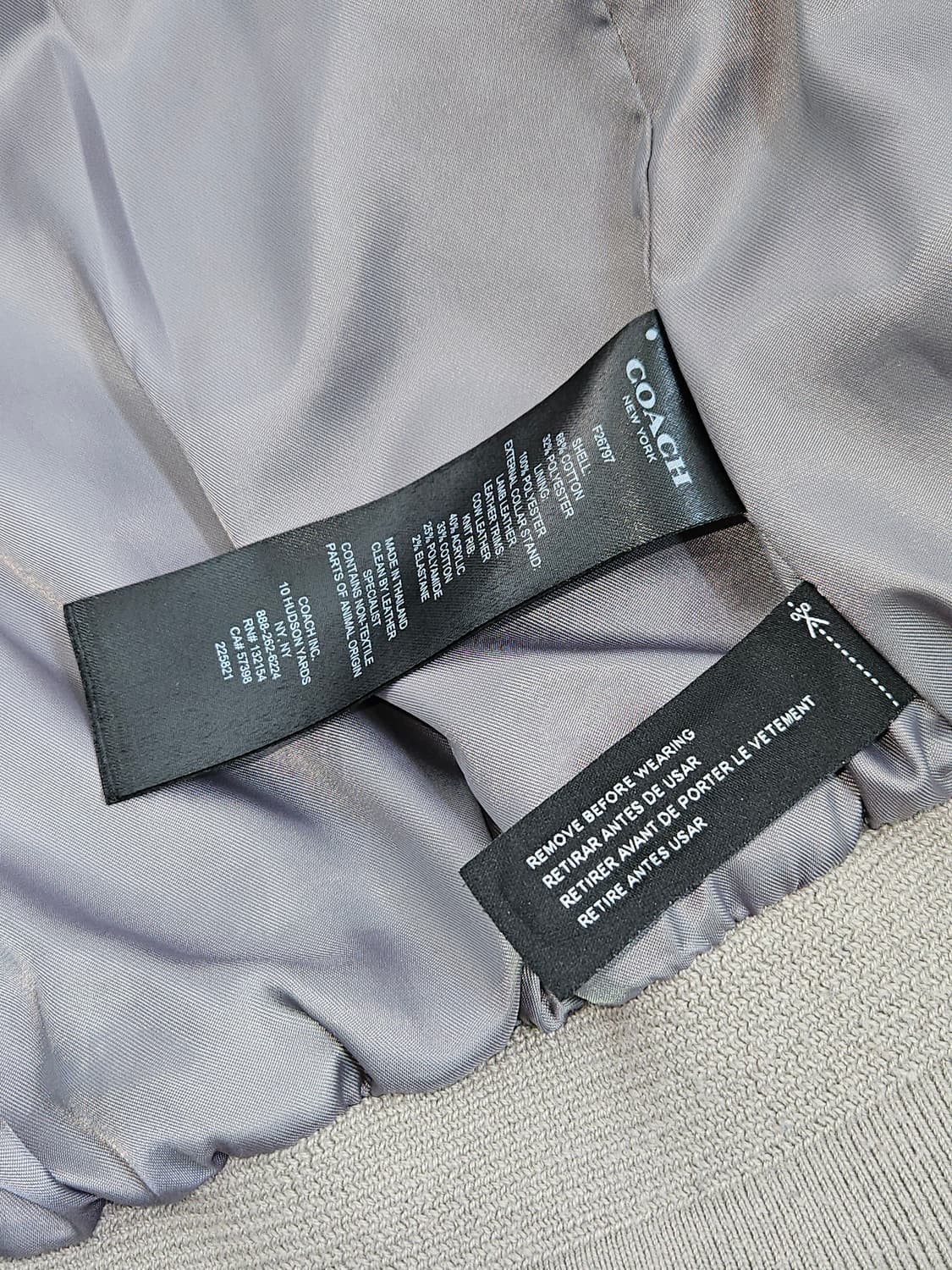 코치 옴므 해링턴 가죽패치 봄버자켓 블루종 바라쿠타 M 일본판 정품 상품이미지5