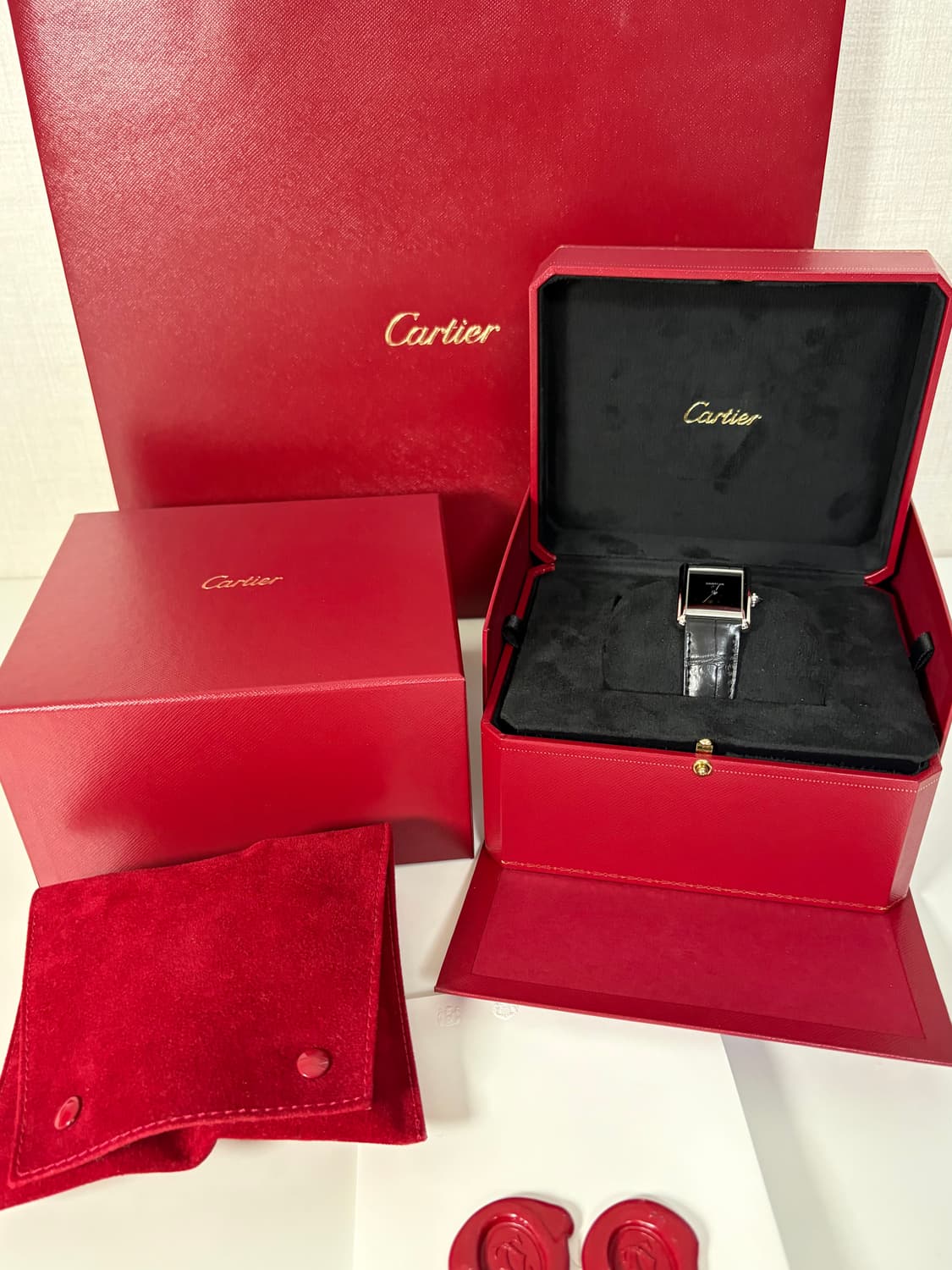 까르띠에 탱크 머스트 라지 블랙 래커 WSTA0072 상품이미지1