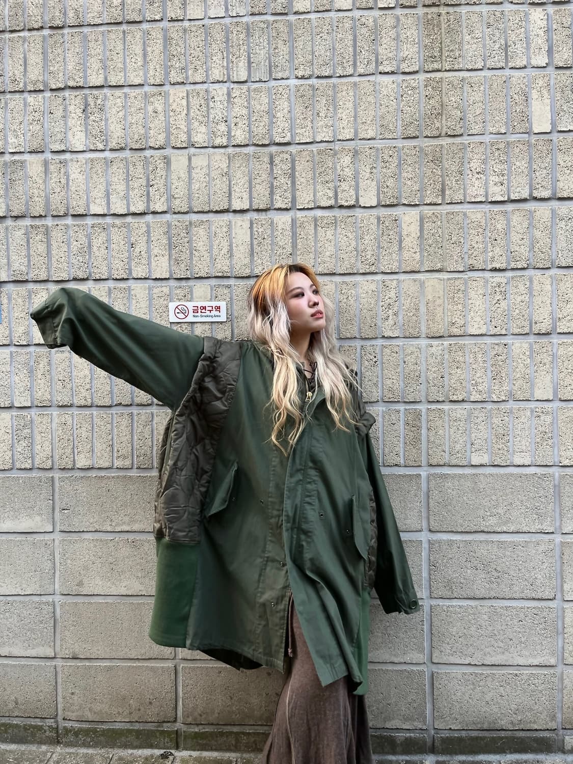 나나서카 군용 야상 리빌드 롱 코트 상품이미지2