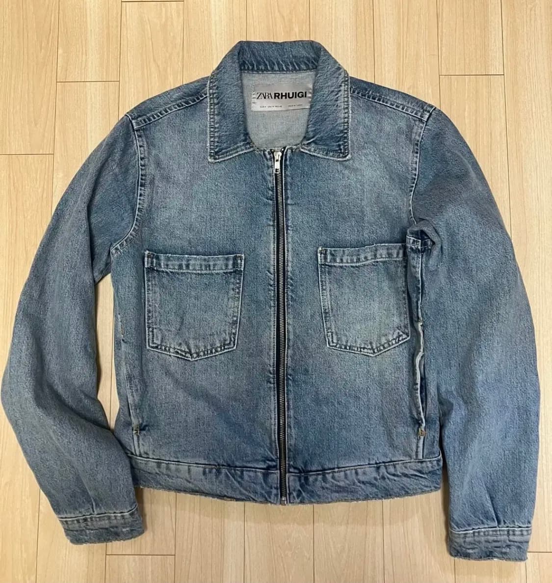 자라 루이지 크롭 데님 점퍼 미디움 블루 상품이미지2