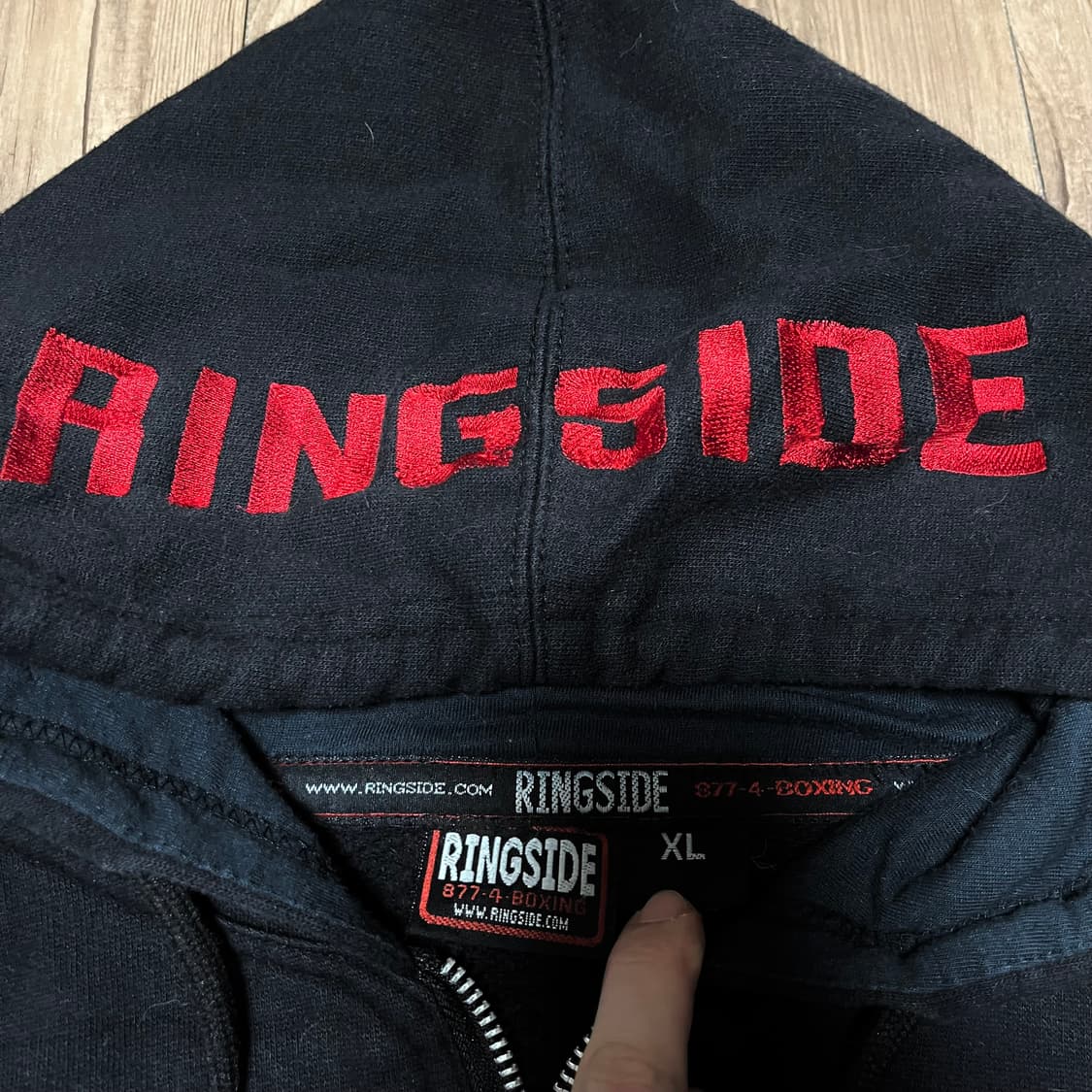 올드스쿨 럭비 블랙 후드티 상품이미지8