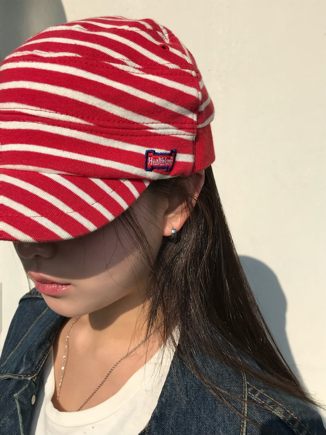 Healthknit 레드 스트라이프 모자  상품이미지2