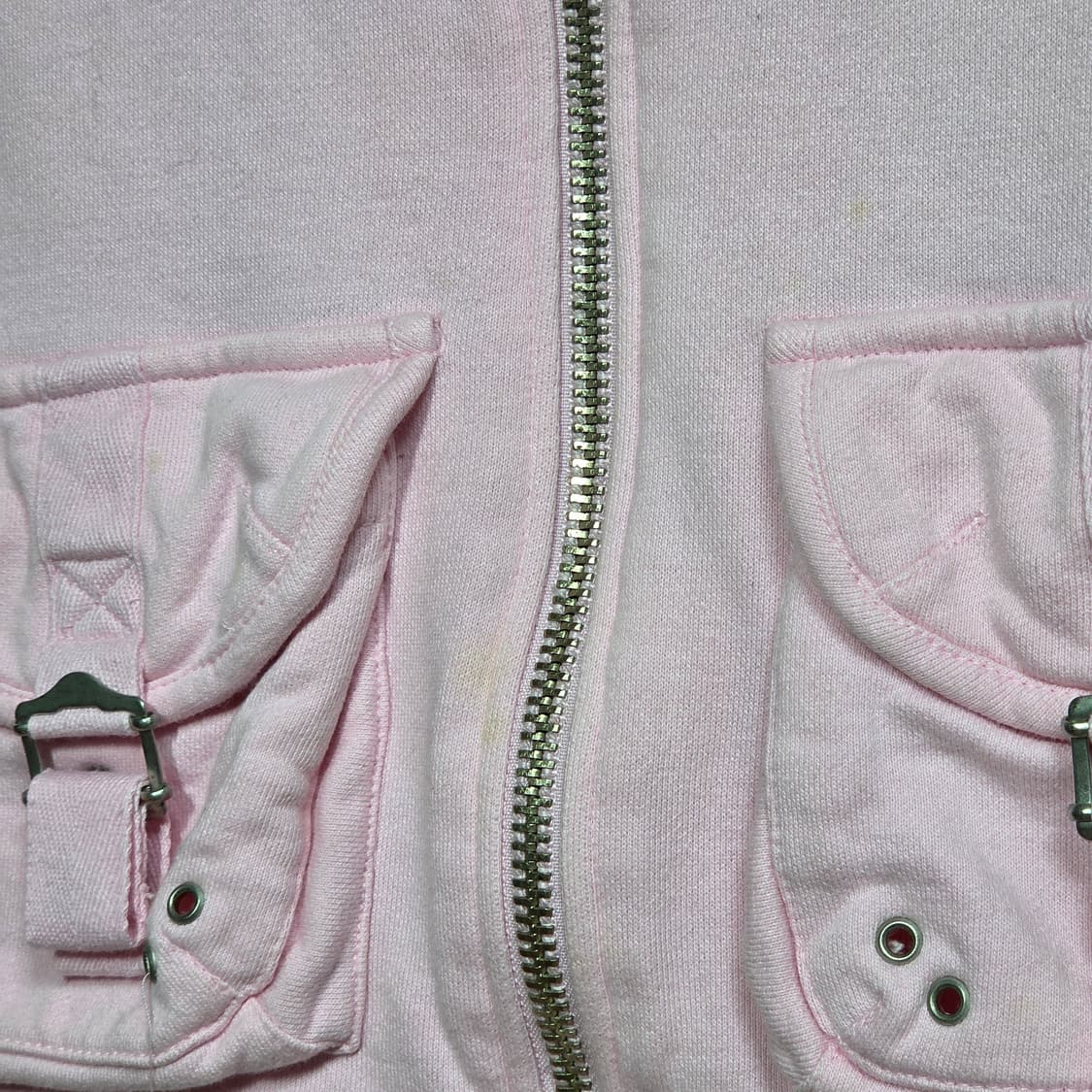 JPN 펑크 멀티포켓 핑크 후드집업 상품이미지4