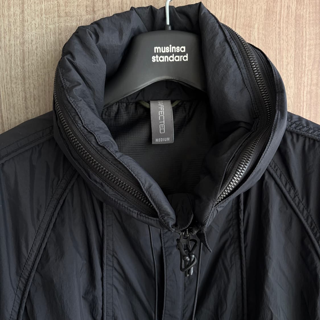 (M)언어펙티드 나일론 파라슈트 코트 블랙 상품이미지2