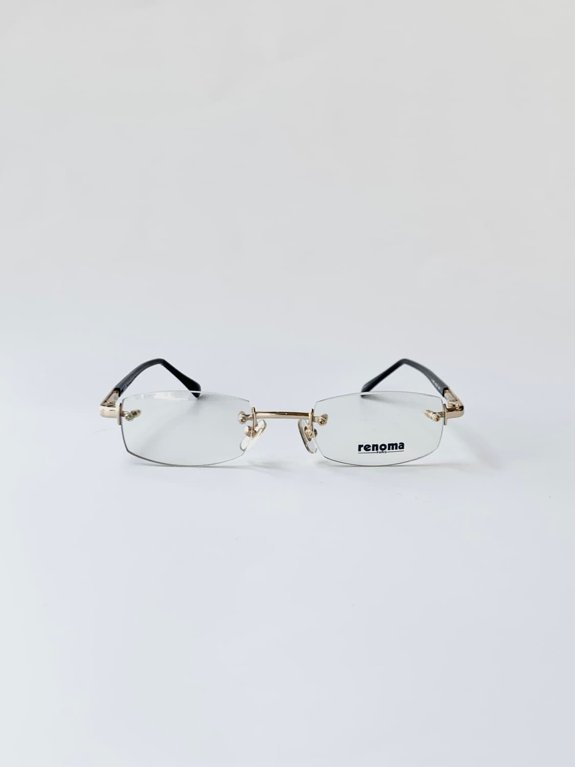 [픽키-608] Renoma 골드 무테 안경 스퀘어 클래식 사각 프레임 상품이미지1