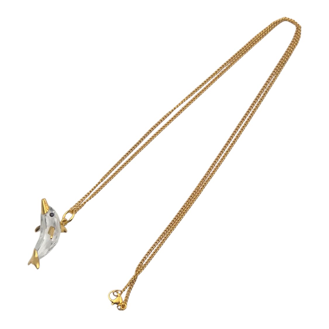 90s 스와로브스키 크리스탈 돌고래 목걸이 상품이미지3