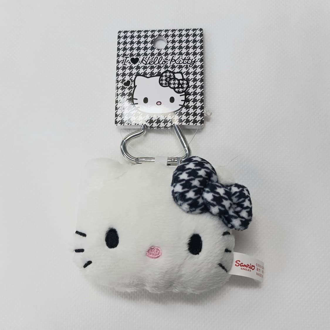 산리오 헬로 키티 키링 페이스 마스코트 홀더 화이트 상품이미지1