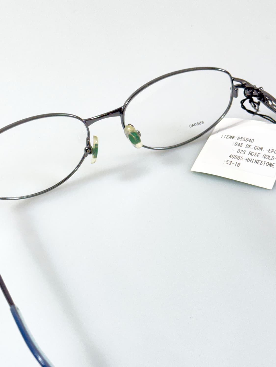 90s FUTIS 건메탈 슬림 오벌 메탈 프레임 빈티지 안경 상품이미지5