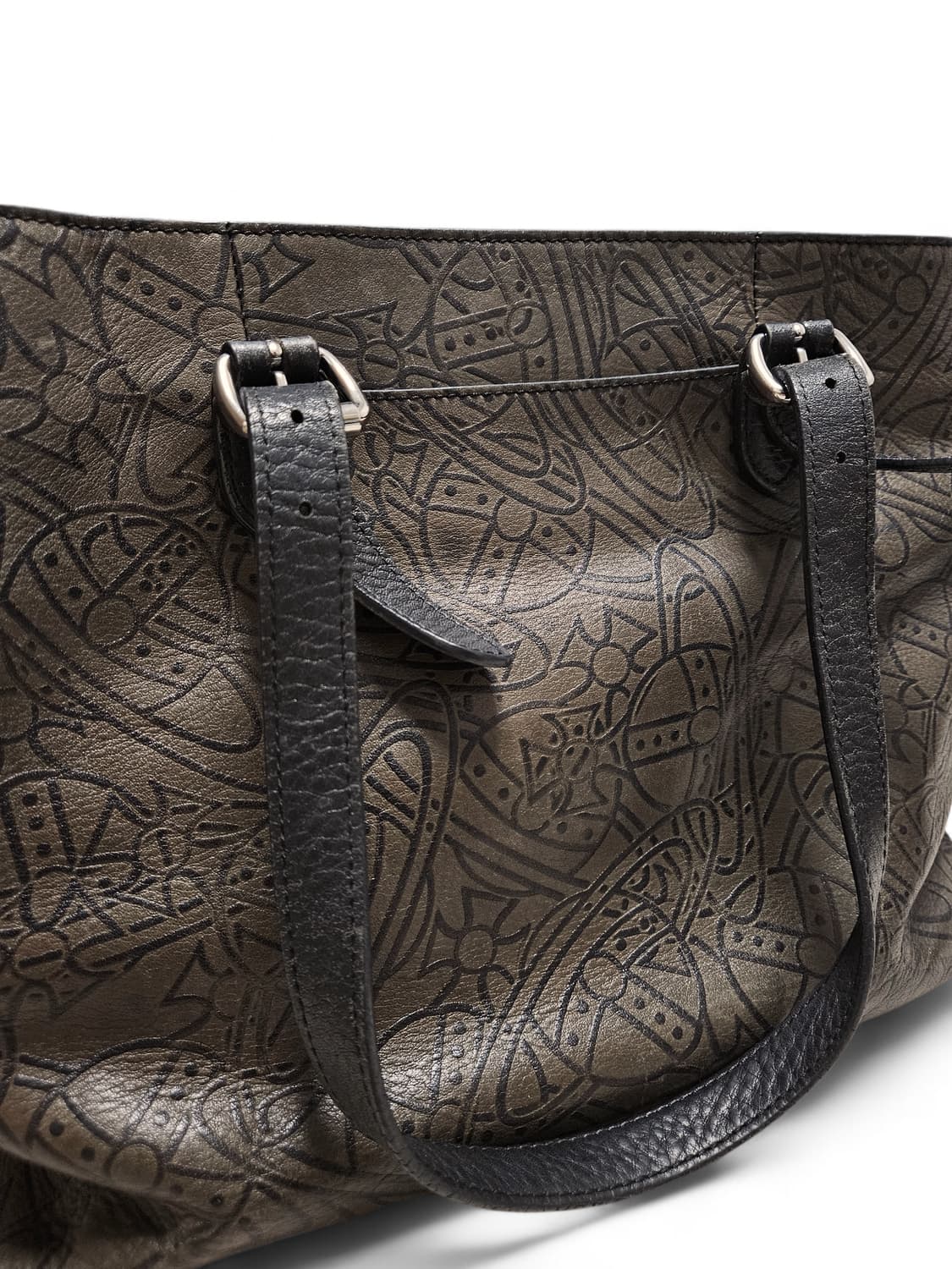 비비안 웨스트우드 로고 패턴 가죽 토트백 상품이미지3