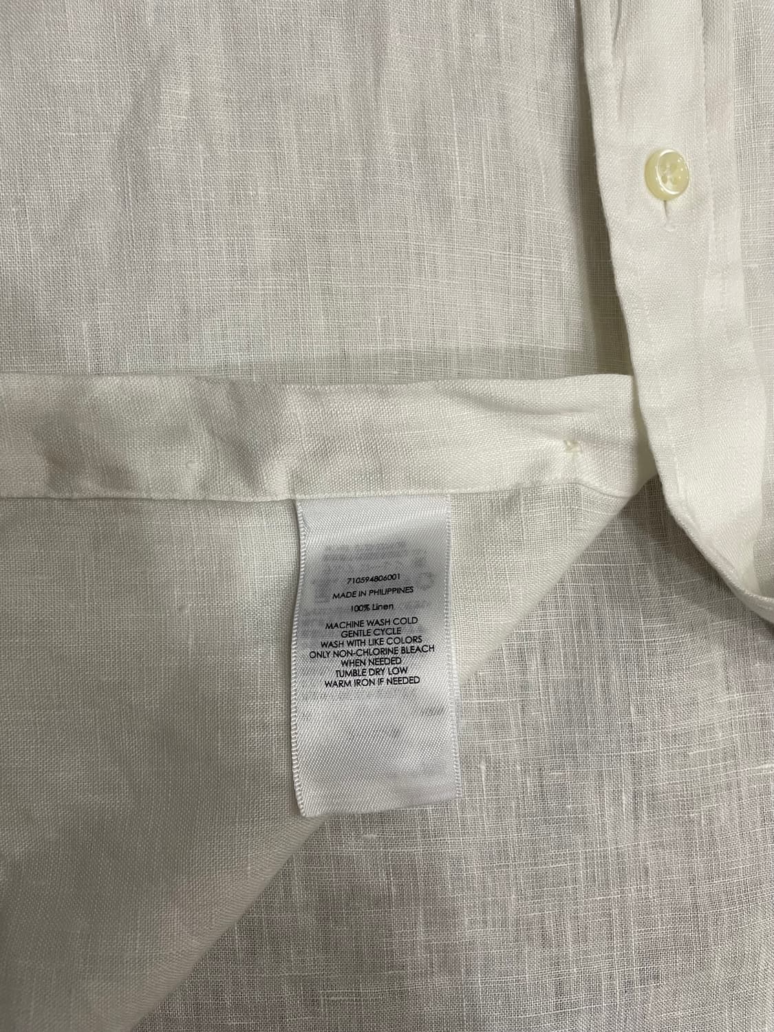 폴로 랄프로렌 린넨 반팔 셔츠 화이트 상품이미지7