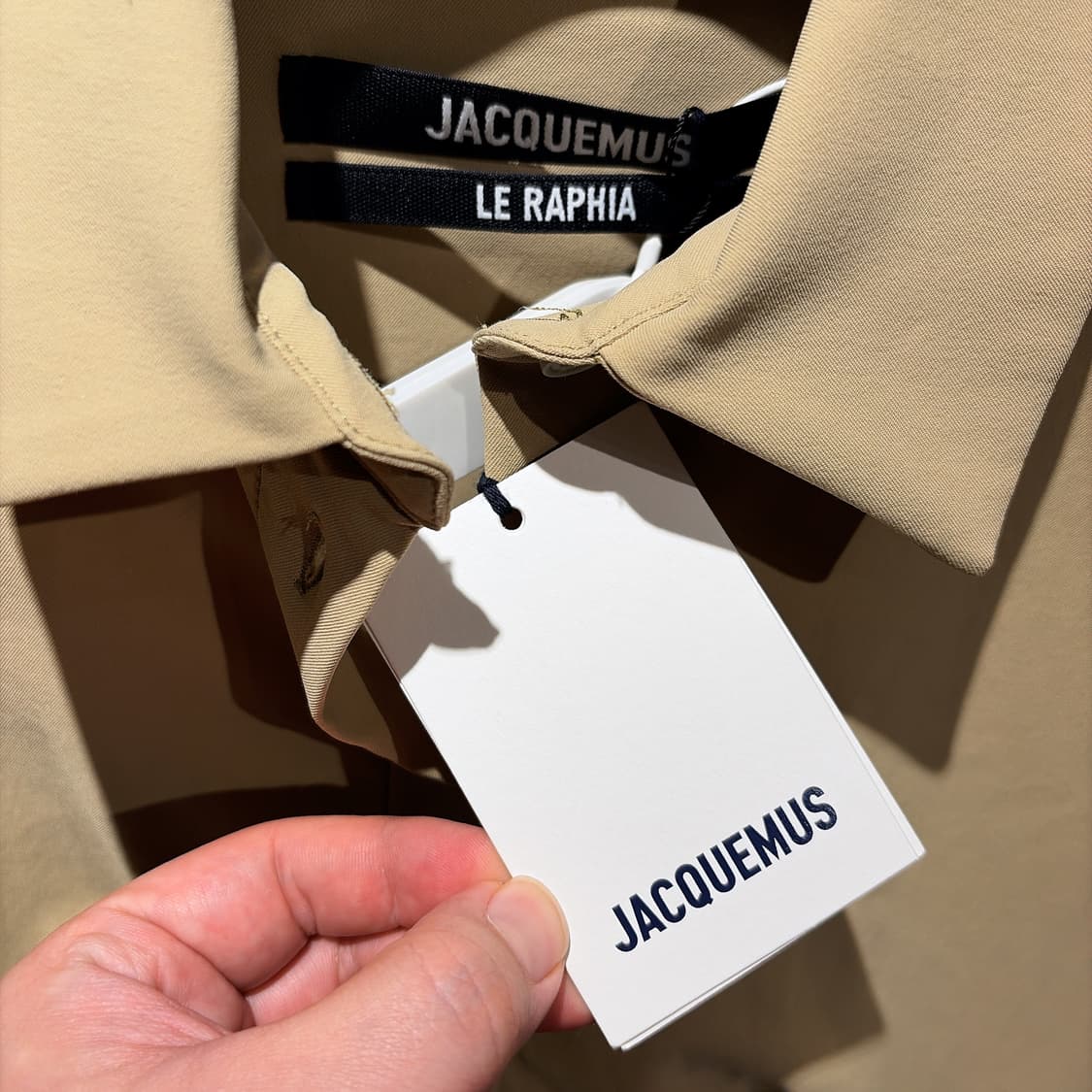 (정품/새상품) 자크뮈스 여성 라이트카키 카미사 드레이프 셔츠 드레스 상품이미지3