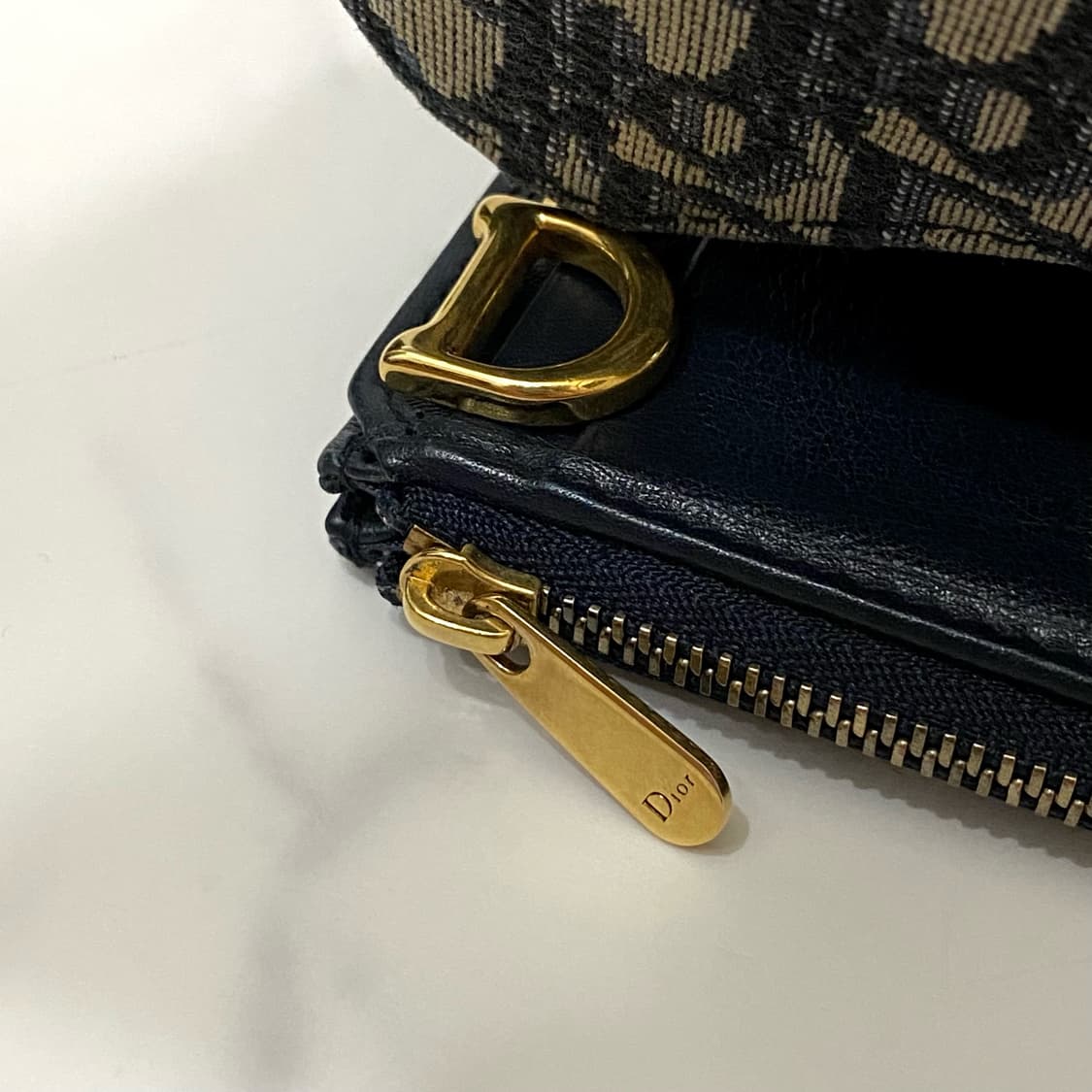 디올 새들 로터스 지갑 블루 디올 오블리크 자카드 여성 반지갑 상품이미지9